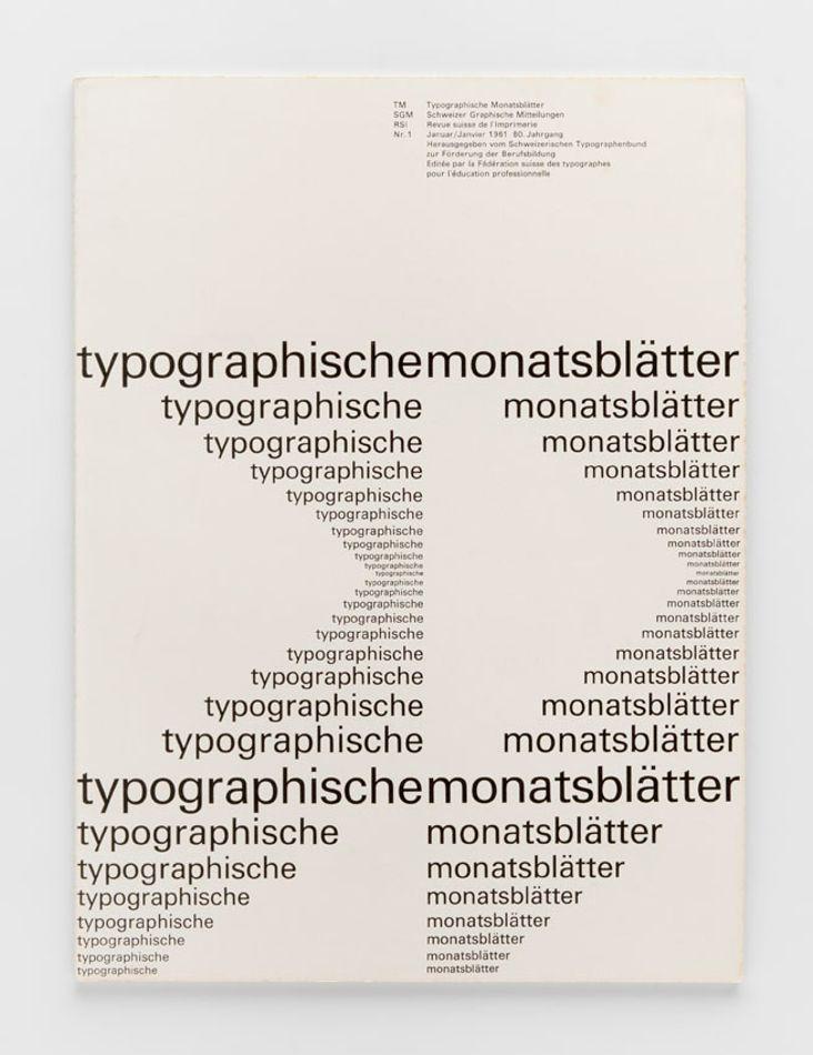 Typographische Monatsblätter — Swiss typography journal