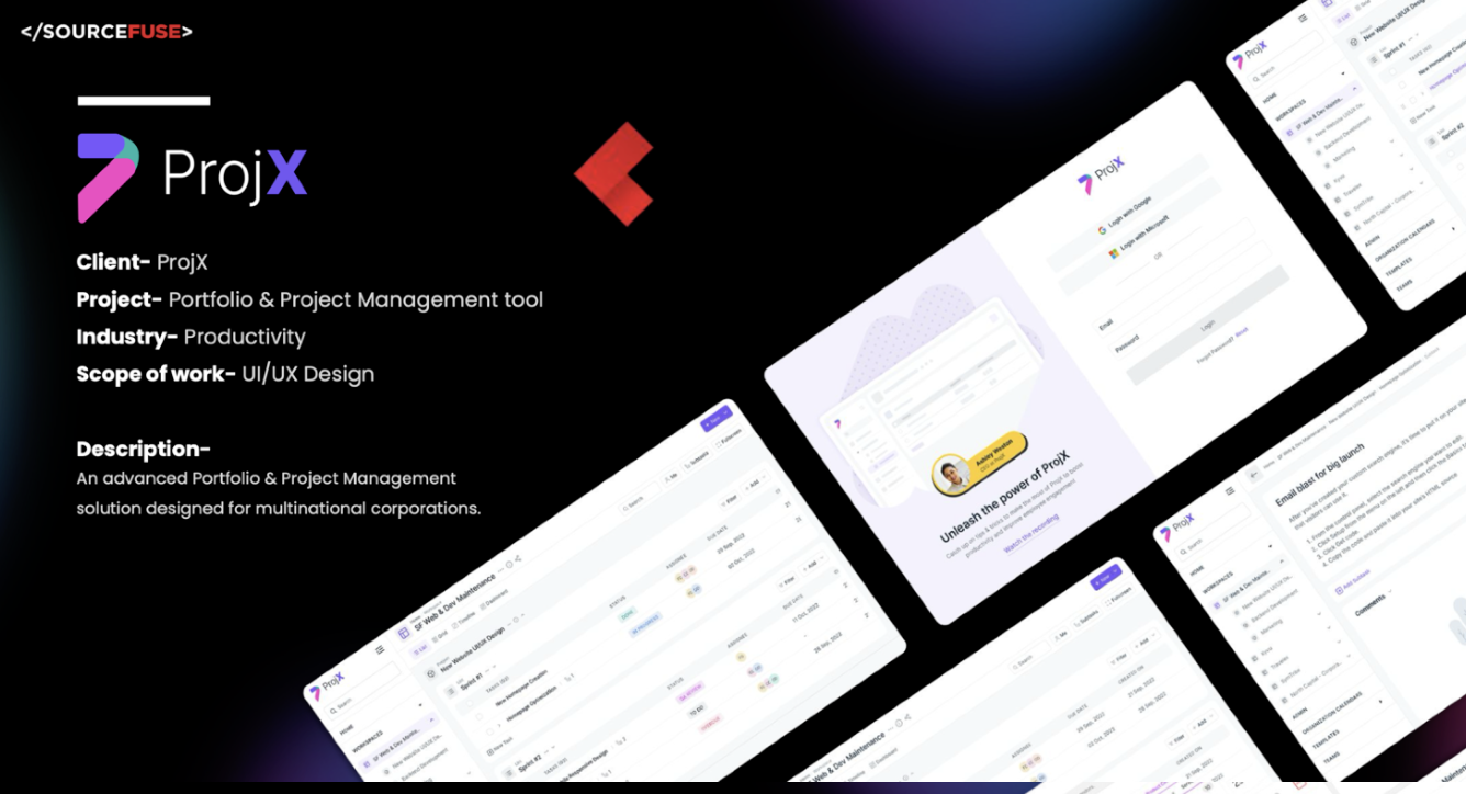 SourceFuse — ProjX Portfolio & Project Management enterprise app